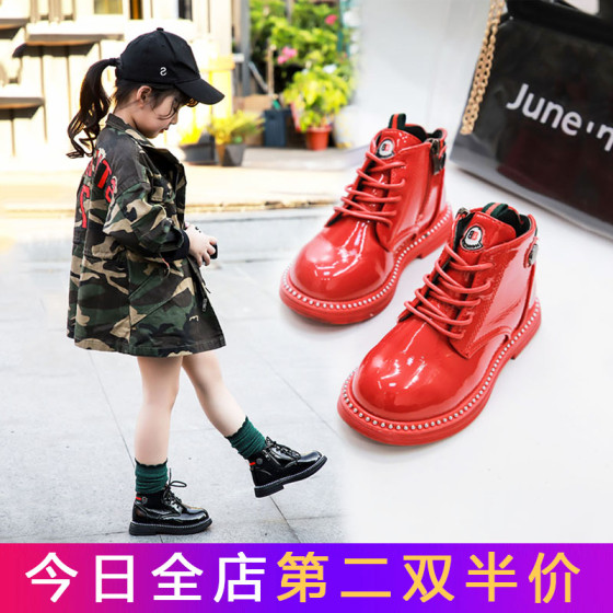 【莱比熊旗舰店】
女童马丁靴2019年新款英伦风秋冬短(每个ID限购5件)