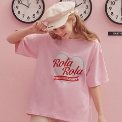 ROLAROLA韩国女性夏季心型印花短袖T恤_RMI3DJ-TS19305M0