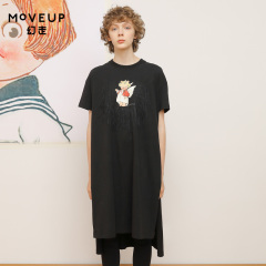 MOVEUP幻走2019女装春季新品 圆领