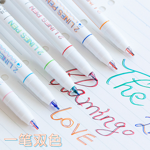 集物社立体双线笔手帐笔可爱彩色中
