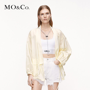 MOCO压棉领和服式开襟外套