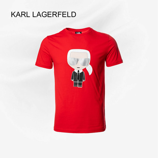 Karl Lagerfeld老佛爷卡通造型印花