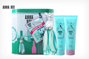 Anna sui/安娜苏许愿精灵/花漾年华香水50ml+沐浴+润肤 音乐礼盒