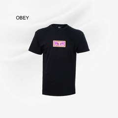 obey休闲短袖T恤印花LOGO男士