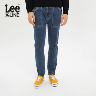 Lee X-LINE2019秋冬新款蓝色中腰舒