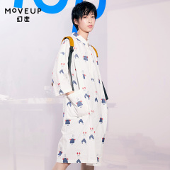 MOVEUP幻走2019秋季新品九分袖翻领