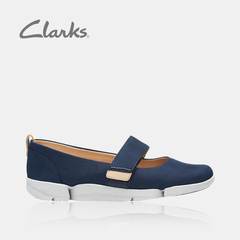 Clarks其乐女鞋浅口魔术贴单鞋