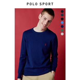PoloSport秋季经典纯色修身针织衫