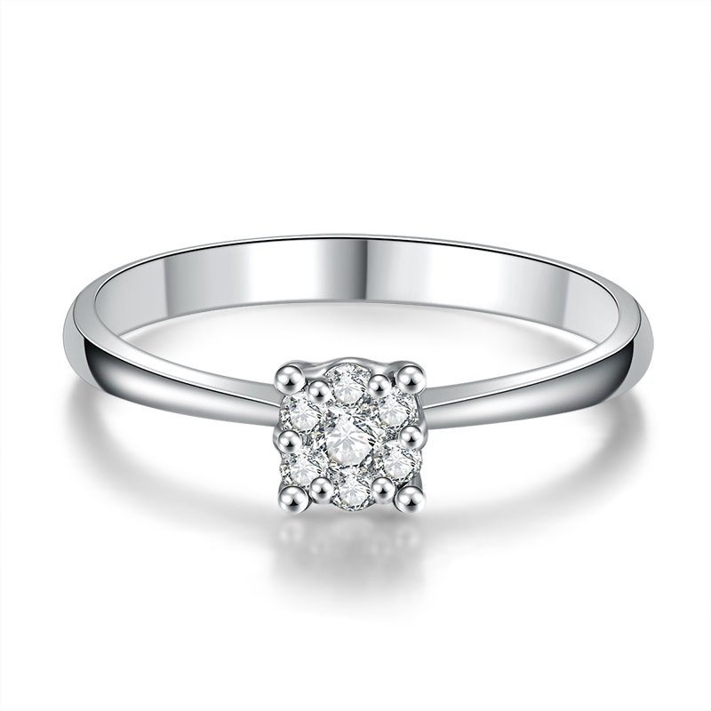 【中国黄金】18k金戒指情迷花园钻石戒指女款珠宝首饰(定价)