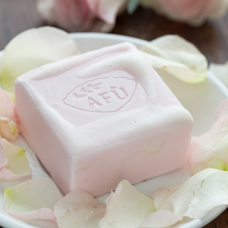 afu阿芙玫瑰精油皂100g 补水保湿温和滋润保湿提亮洗脸洁面手工皂