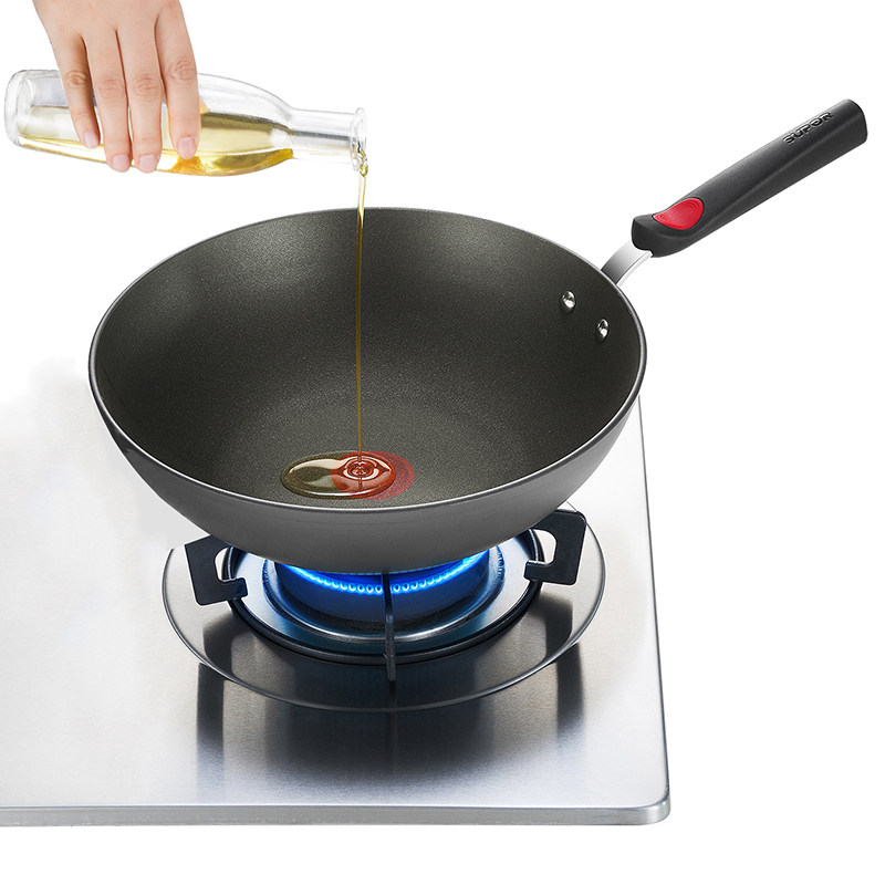 苏泊尔炒锅不粘无烟火红点3代炒菜锅电磁炉通用炒锅30cm锅具 炒锅