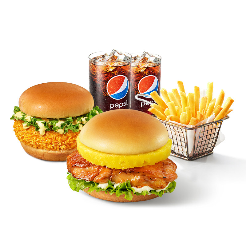 德克士 一菠吃堡 双人餐