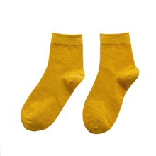 Middle tube socks children's summer thin sports solid color South Korea summer autumn cotton socks