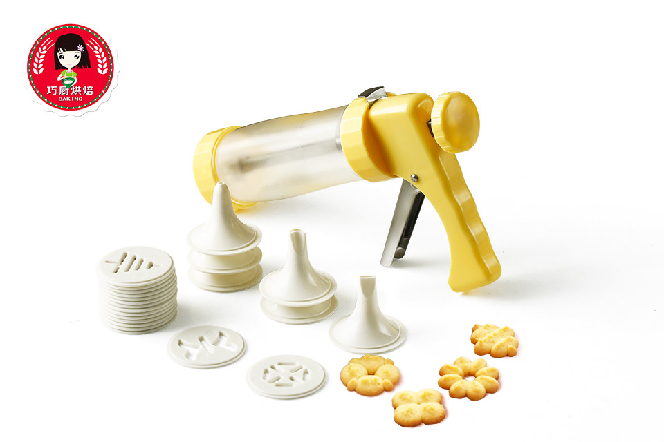 【巧厨烘焙】展艺曲奇饼干枪裱花枪饼干模具奶油枪 裱花嘴套装