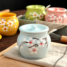 大容量辣椒油罐盐罐可装一包盐日式陶瓷调味罐调味瓶