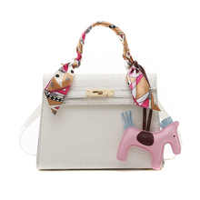 Kelly bag Mini women's bag 2020 new fashionable all-around messenger bag fashionable white summer Fairy