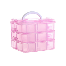 Household jewelry transparent plastic storage box multi-layer jewelry box Ring Earring Stud hair ornament