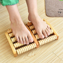 Solid wood foot massager roller type wood massage foot foot leg acupoint massage