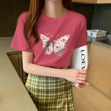 Butterfly short sleeve t-shirt female