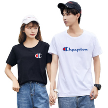 2020 summer new pure cotton white short sleeve women's T-shirt personality letter simple and loose
