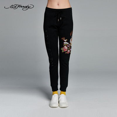 edhardy休闲刺绣长裤