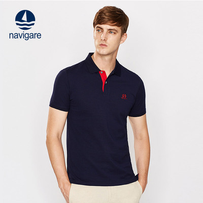 navigare/纳维凯尔纯棉翻领polo衫