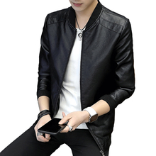 Coat men's leather Korean fashion handsome youth leisure fit motorcycle jacket men's wide