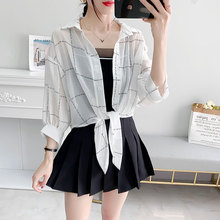Cardigan letter thin shawl summer wear short style with suspender skirt small coat for women