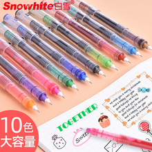 White snow T16 transparent matte straight liquid ball pen 0.5 neutral pen needle tube watercolor pen
