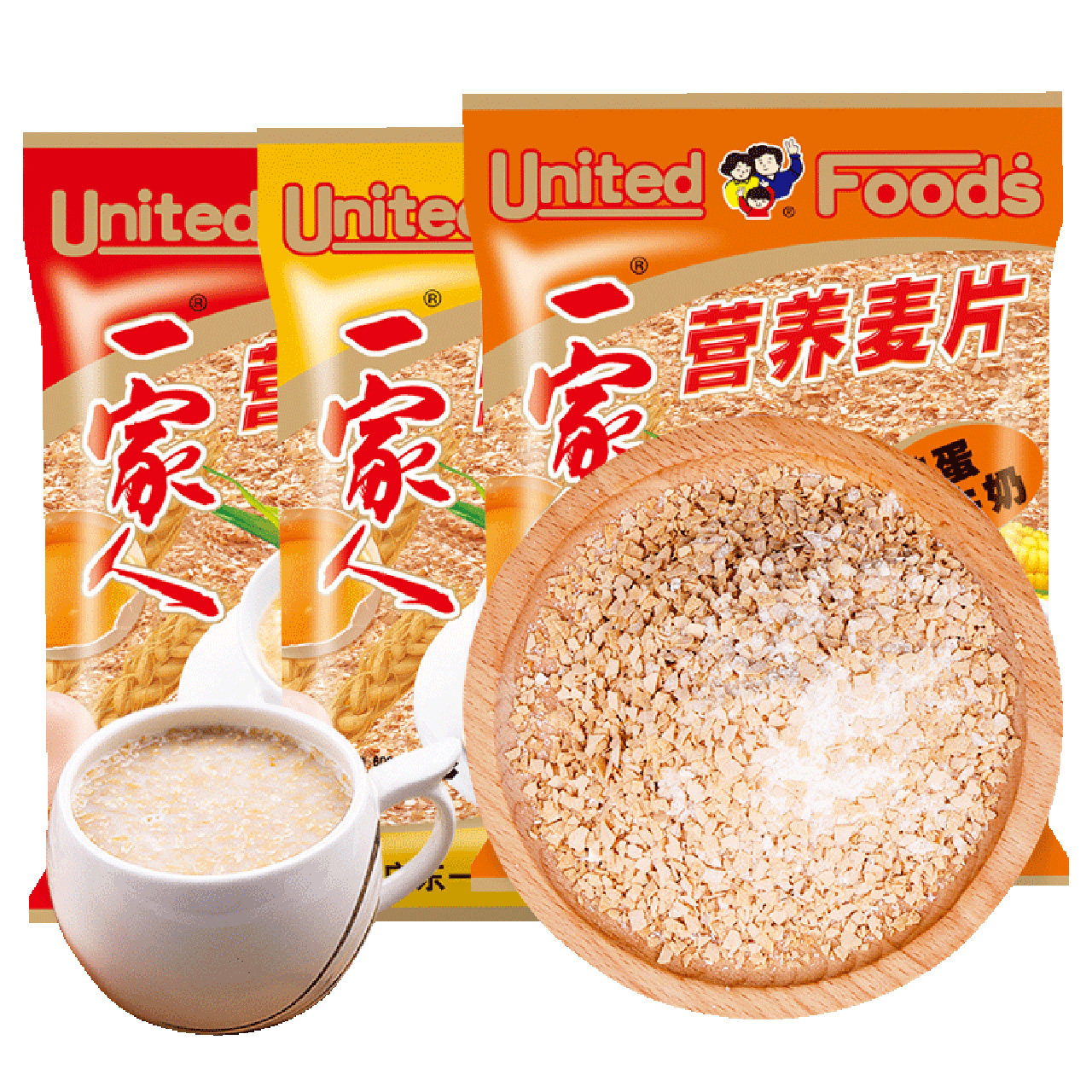 一家人营养麦片即食免煮加钙燕麦片