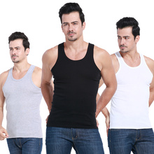 Men's summer pure cotton vest slim fit hurdles