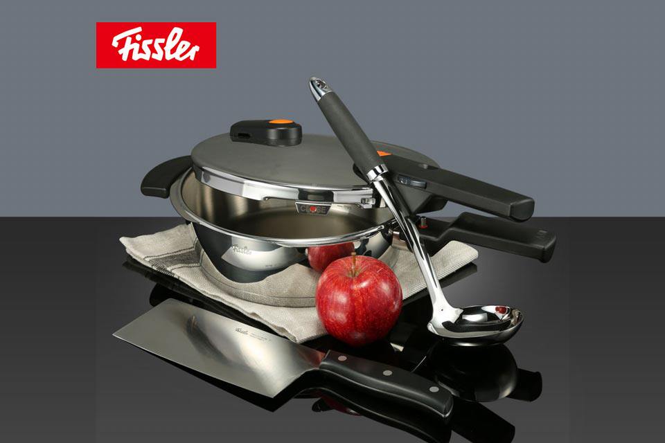 德国菲仕乐橙色沸点22厘米2.5l高速快锅