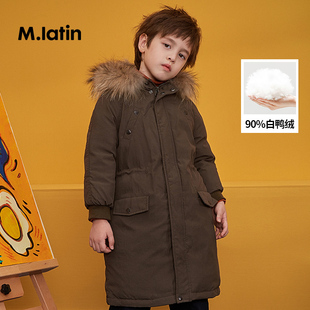 马拉丁男大童中长羽绒