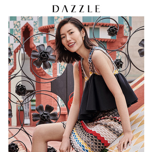 dazzle地素 2019夏刘雯同款提花无