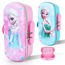 Ice and snow Qiyuan pencil box large capacity girl primary school student password lock stationery box child di