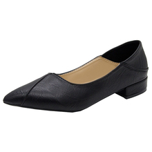 2 cm, two in soft leather, flat sole, women's thick heel, low heel, pointed toe, French small high heels