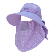 帽子女夏季防晒帽遮脸太阳帽大沿户外凉帽防紫外线采