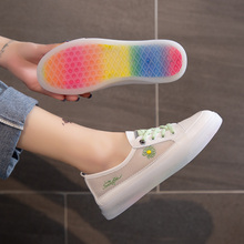 Rainbow jelly bottom small white shoes women's 2020 summer new casual versatile breathable shoes