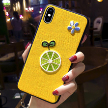 Summer embroidery apple 11pro Max case iPhone XS with lanyard I8 fall proof