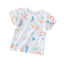 宝宝纯棉短袖T恤1岁3夏季婴儿上衣肩扣薄夏装男女童4