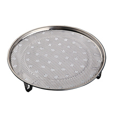 Stainless steel steaming tray, round household steaming tray, steaming tablet, kitchen steamer, water-proof steaming rack