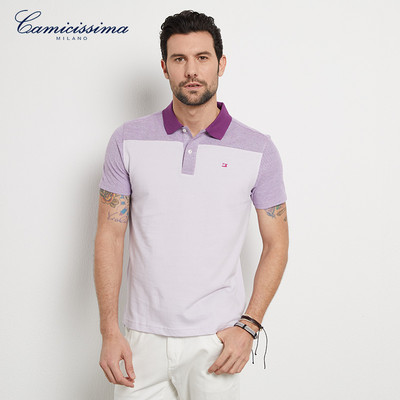 恺米切夏季纯棉青年男士翻领polo衫