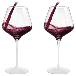 mksa米卡莎系列无铅水晶波尔多葡萄红酒杯640ml2支装精美礼盒装