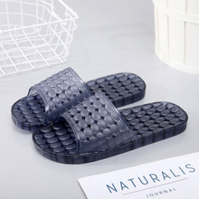 Crystal slippers, men's summer plastic thick bottomed bath, deodorant and cool slippers, transparent flat bottomed home